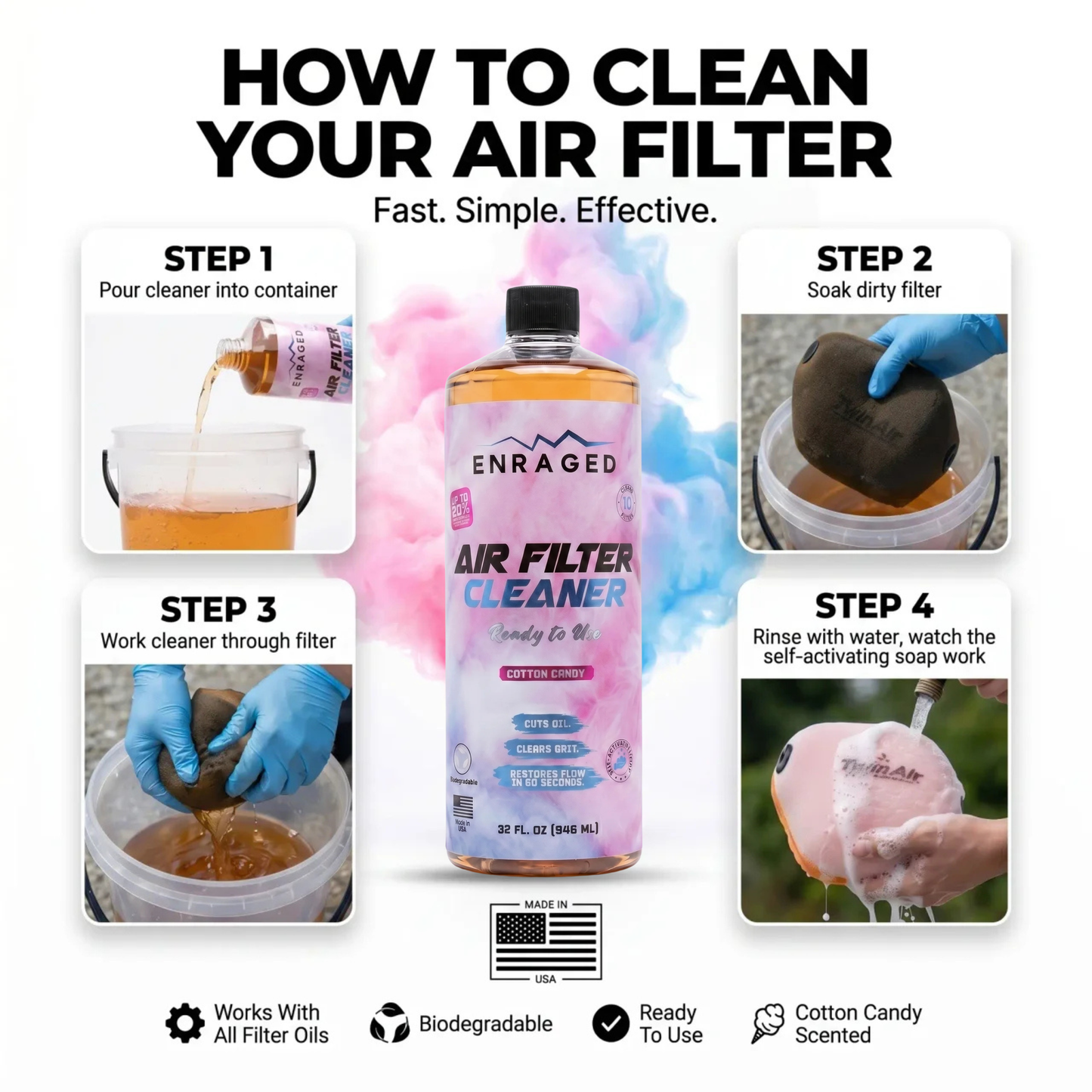 ENRAGED AIR FILTER CLEANER (SAMPLE)